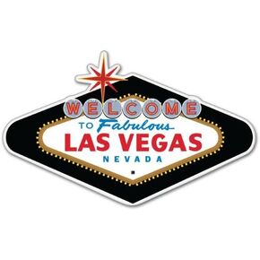 Las Vegas Nevada Vinyl Car Bumper Window Sticker 3" x 2"
