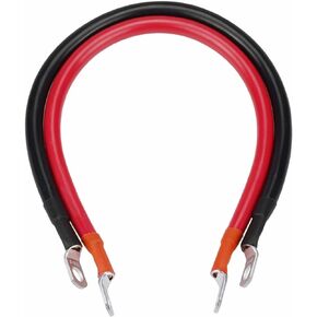 Cllena 3/8" Stud 12" Long 2-Gauge Battery Cable for Marine Boat Car Rv Solar Battery Banks