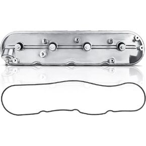 A-Premium Left Engine Valve Cover, with Gasket & Bolts, Compatible with Chevrolet Silverado 1500, Silverado 2500 & Cadillac CTS & Buick Rainier & GMC & Hummer H3 & Isuzu & Pontiac & Saab & Workhorse