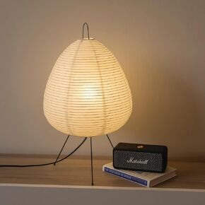 Huga Collective Harmony Glow Akari Paper Lamp | Rice Paper Noguchi Inspired Lamp for Wabi Sabi Decor | Japanese Rice Paper Floor Lamp