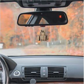 Car Rear View Mirror Hanging Ornament, Personalized Army Backpack Boost Decor, Military American Soldier Christmas Ornament Gift, Car Interior Rearview Pendant Accessories (Style A)