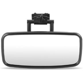 DNA MOTORING Front Foldable Yacht Rearview Mirror, Black Compatible With Most Yacht Ski Boat Pontoon Boat Water Skiing Watercraft Surfing, Rectangle Style, MP-MR-U017
