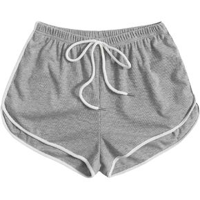 Floerns Women's Cute Dinosaur Print Elastic Drawstring Running Shorts