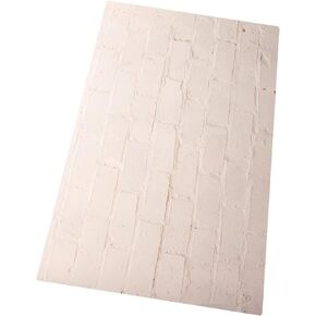 Bessie Bakes Super-Thin Imperfect White Brick Replicated Photography Backdrop 2 Feet Wide x 3 Feet Long