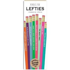 Whiskey River Soap Pencils for Lefties, Multicolor, (LEF-P), 8 Count (Pack of 1)