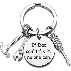 Gifts from Daughter Son Father Day Keychain for Dad Papa Daddy You Are My Super Hero If Dad Can't Fix it no One Can