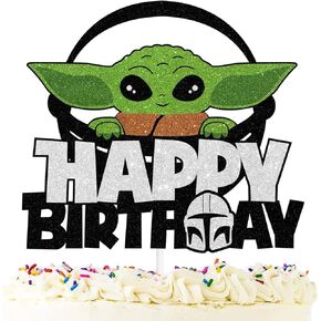 غلاف كعكة عيد ميلاد سعيد للأطفال، غطاء كعك على شكل مساحة، غلاف أسود لامع لعيد الميلاد للأولاد والبنات، زينة لحفلات استحمام الطفل LIANGSS