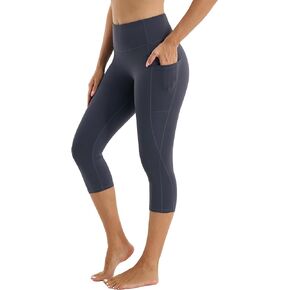 Stelle Women's Yoga Pants with Pockets High Waisted Capri Leggings Tummy Control Workout Cycling Pants
