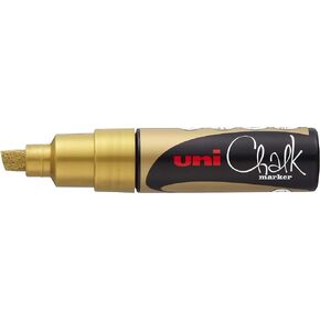 uni-ball PWE-8K Chalk Marker Gold Chisel Tip, 8 mm