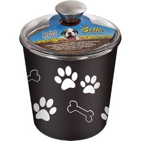 Loving Pets Bella Dog Bowl Canister/Treat Container, Espresso
