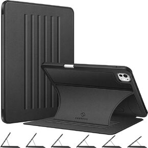 Fintie Magnetic Stand Case for iPad Pro 11-inch M4 (2024) (Model Number: A2836/A2837/A3006) - Multiple Angles Shockproof Rugged Soft TPU Cover with Pencil Holder, Auto Wake/Sleep, Black