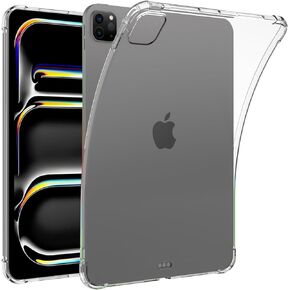 for iPad Pro 13 inch Case (2024), Ultra Clear Soft Flexible Transparent TPU Skin Bumper Back Cover Shell for iPad Pro 13 inch (2024), Clear