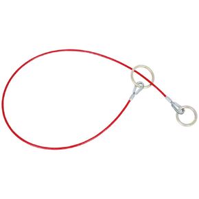 PeakWorks Fall Protection Anchor Sling Cable - Climbing, Roof, Construction, Abrasion Resistant Galvanized PVC Coated Metal Connector Strap, 2 0 Rings, 6ft Long x 1/4in Thick, OSHA Compliant V8208606