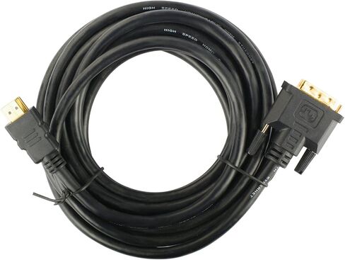 كابل SHD DVI إلى HDMI بطول 10 أقدام، سلك كابل HDMI إلى DVI DVI D إلى HDMI كابل شاشة ثنائي الاتجاه للكمبيوتر المحمول وجهاز عرض HDTV in Kuwait