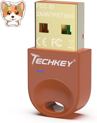 محول بلوتوث USB 5.3 لأجهزة الكمبيوتر المكتبية، قم بتوصيل وتشغيل جهاز استقبال وجهاز إرسال بلوتوث صغير V1 EDR Dongle لأجهزة الكمبيوتر المحمول بلوتوث Windows 11/10/8.1-قشر اليوسفي in Saudi Arabia