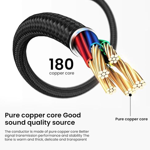 كابل 3.5 ملم إلى 2 RCA، موزع صوت ستيريو RCA Y 3.5 ملم أنثى إلى 2RCA ذكر محول صوت ستيريو، للتلفزيون، والهواتف الذكية، وMP3، والأجهزة اللوحية، ومكبرات الصوت - 1.3 قدم in Saudi Arabia