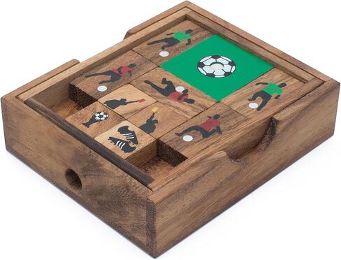 لعبة كرة القدم: لغز خشبي منزلق من Klotski Wood Brain Teaser فكرة هدية للاعب كرة القدم - لغز منزلق من SiamMandalay مع صندوق هدايا SM (في الصورة) in Saudi Arabia