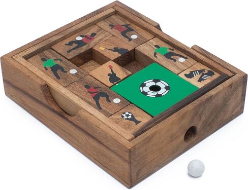 لعبة كرة القدم: لغز خشبي منزلق من Klotski Wood Brain Teaser فكرة هدية للاعب كرة القدم - لغز منزلق من SiamMandalay مع صندوق هدايا SM (في الصورة) in Saudi Arabia