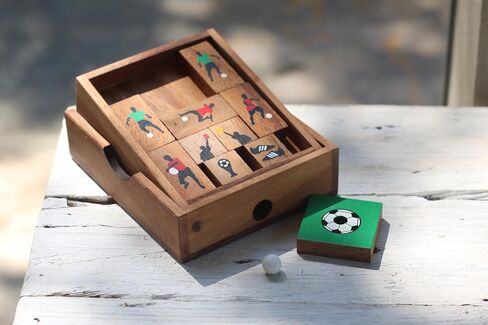 لعبة كرة القدم: لغز خشبي منزلق من Klotski Wood Brain Teaser فكرة هدية للاعب كرة القدم - لغز منزلق من SiamMandalay مع صندوق هدايا SM (في الصورة) in Saudi Arabia