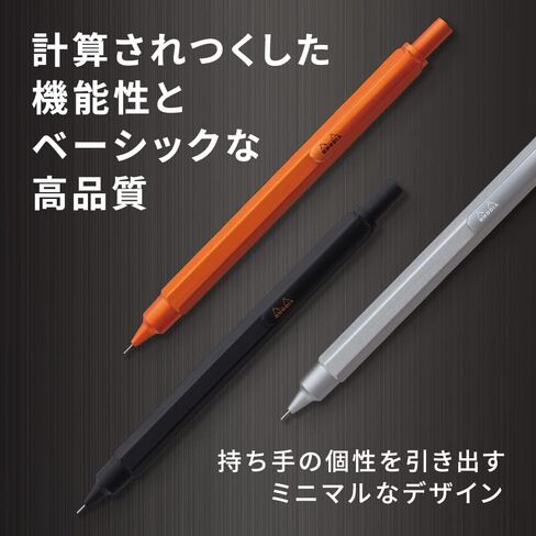 RHODIA SCRIPT cf9291 Mechanical Pencil Script Silver 0.5mm Hexagonal Shaft Aluminum Body Hairline Processing in Saudi Arabia
