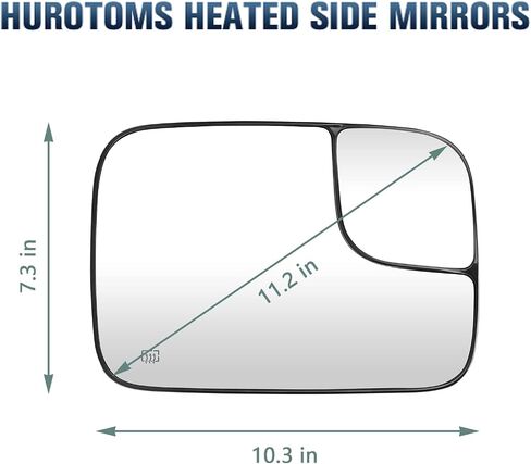Left + Right Side Mirror Glass for DODGE RAM 1500 2005-2008 / DODGE RAM 2500 2005-2009 / DODGE RAM 3500 2005-2009 Towing Heated Replacement for 5161011AA & 5161010AA in Saudi Arabia