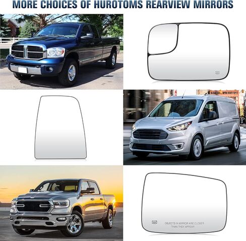 Left + Right Side Mirror Glass for DODGE RAM 1500 2005-2008 / DODGE RAM 2500 2005-2009 / DODGE RAM 3500 2005-2009 Towing Heated Replacement for 5161011AA & 5161010AA in Saudi Arabia