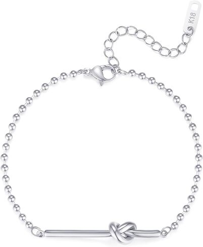 Love Knot Bracelets for Women Infinity Bead Chian Bracelet Adjustable Forever Love Link Bracelets Friendship Jewelry Gift for Birthday Anniversary in Saudi Arabia