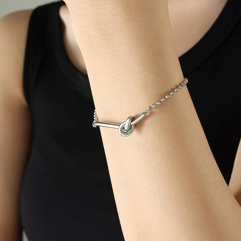 Love Knot Bracelets for Women Infinity Bead Chian Bracelet Adjustable Forever Love Link Bracelets Friendship Jewelry Gift for Birthday Anniversary in Saudi Arabia