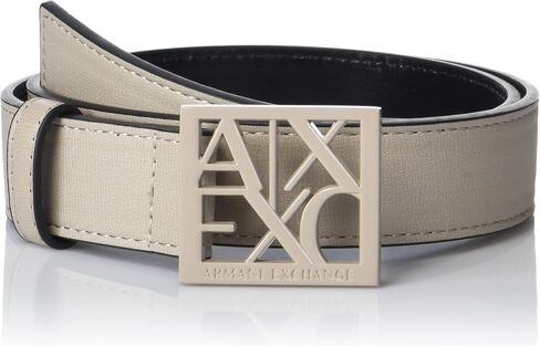 A｜X ARMANI EXCHANGE Women's Square Ax Logo Buckle Belt in Saudi Arabia