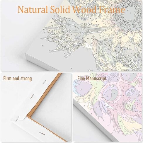 CNITUR Framed and Easel Paint by Numbers Kit for Adults, Paint by Numbers Kit for Beginner Home Table and Gift for Wall Decor 7.8x11.8inch MT2774 in Kuwait