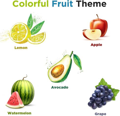 5 Pack Bigger Full Magnetic Back To Do List Notepads for Fridge with Pen Holder, House Chores, Grocery Shopping and Reminders, Realistic Fruit Designs, 9" x 3.5", 50 Sheets, Magnet Memo Pad in Saudi Arabia