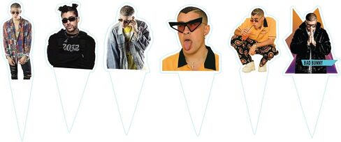 25 قطعة من لوازم حفلات أعياد الميلاد على شكل أرنب سيء على شكل أرنب راب، أغطية للكب كيك لحفلات أعياد الميلاد على شكل أرنب راب للأطفال كهدية وديكورات حفلات على شكل أرنب مغني الراب لتزيين الكيك in Kuwait