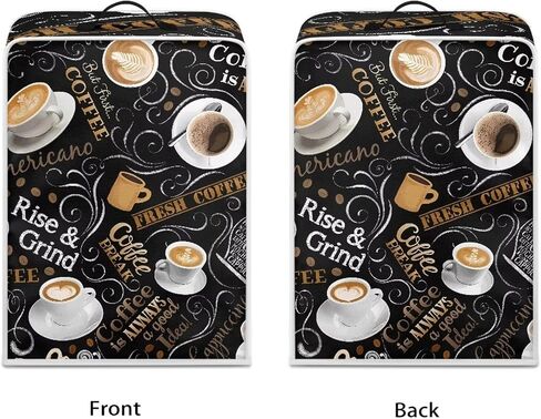 Coffee Maker Cover Kitchen Appliance Covers Dust Cover Waterproof Coffee Pot Cover with Top Handle for Most Standard Coffee Maker Coffee Print in Saudi Arabia