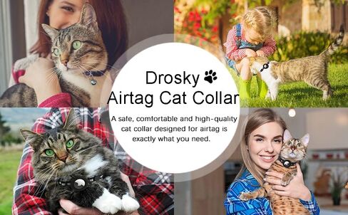 Cat Airtag Collar Brakeaway, Reflective Soundable Collar, Safety Cat Collar, Tracking Collar Compatible with Apple Airtags, Male and Female Kittens, Confortable Soft Lightweight (Purple) in Saudi Arabia