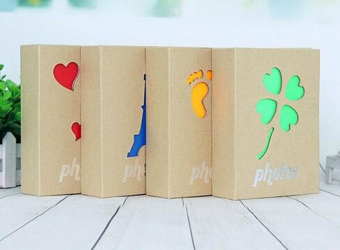 Photo Album Hold 100 Pockets,4"x 6" Photos Kid Photo Album Hold,Children's Kraft Pictures Album(Love) in Saudi Arabia