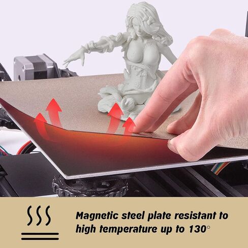 Geeetech PEI Sheet 310x310mm, Double Textured Surface Magnetic Build Plate, Flexible Removable Spring Steel with Adhesive for Creality CR-10 CR-10S/10 S3, Sidewinder X1/X2 S8 Pro S8 Plus KP5L SP-5 in Saudi Arabia
