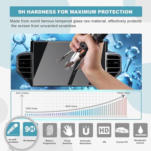 CDEFG 2 Pack Anti Reflection Screen Protector Compatible with 2024 Toyota Tacoma TRD/ Limited/ Trailhunter/ SR/ SR5 14 Inch, Anti Glare Anti Scratch Touch Screen Guard for 2024 Tacoma Pickup Truck in Saudi Arabia