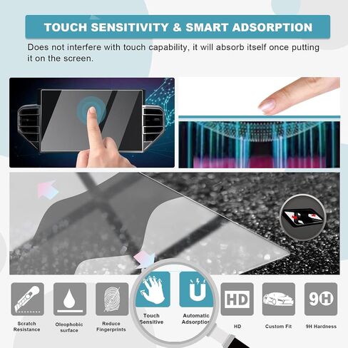 CDEFG 2 Pack Anti Reflection Screen Protector Compatible with 2024 Toyota Tacoma TRD/ Limited/ Trailhunter/ SR/ SR5 14 Inch, Anti Glare Anti Scratch Touch Screen Guard for 2024 Tacoma Pickup Truck in Saudi Arabia