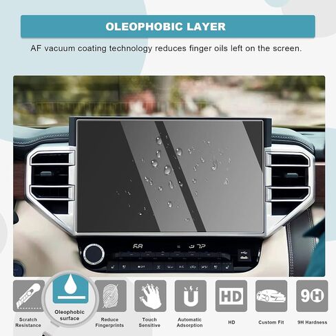 CDEFG 2 Pack Anti Reflection Screen Protector Compatible with 2024 Toyota Tacoma TRD/ Limited/ Trailhunter/ SR/ SR5 14 Inch, Anti Glare Anti Scratch Touch Screen Guard for 2024 Tacoma Pickup Truck in Saudi Arabia