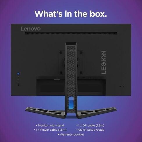 Lenovo Legion R27q-30 Gaming Monitor, 27" QHD Display, 165Hz Refresh, 0.5ms Response, AMD FreeSync Premium, HDMI 2.1 and DisplayPort 1.4 Ports, Ergonomic Stand, 350 nits, Raven Black in Saudi Arabia