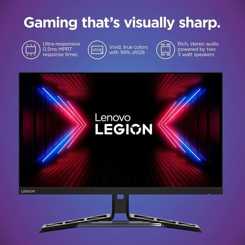 شاشة الألعاب Lenovo Legion R27q-30، شاشة QHD مقاس 27 بوصة، تحديث 165 هرتز، استجابة 0.5 مللي ثانية، AMD FreeSync Premium، منافذ HDMI 2.1 وDisplayPort 1.4، حامل مريح، 350 شمعة في المتر المربع، أسود رافين in Saudi Arabia
