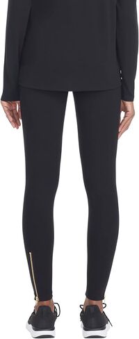 Andrew Marc Women's Cotton-Spandex Long High Rise Side Zip Legging in Saudi Arabia