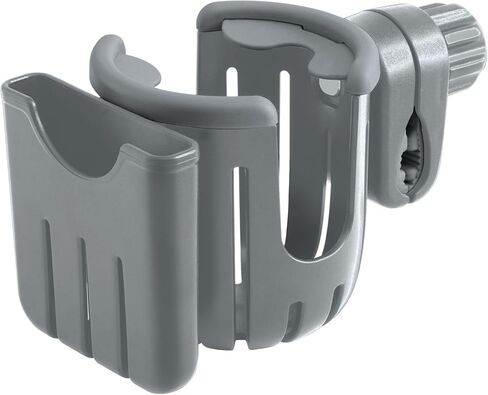 Universal Cup Holder – Stroller Cup and Phone Holder with Attachment for Bike, Walker, Wheelchair & Scooter - Essential Stroller, Walker and Wheelchair Accessories (Black) in Saudi Arabia