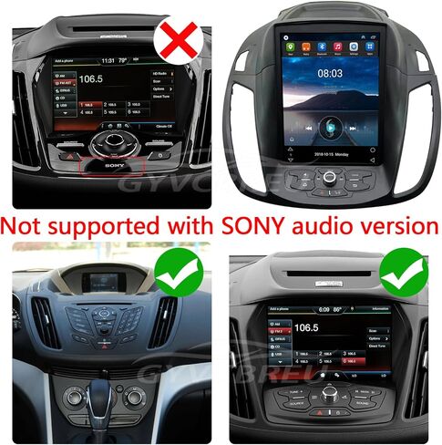 راديو السيارة ستيريو لفورد إسكيب C-MAX 2013-2018 استبدال الراديو Android Auto Car Play GPS Navigation شاشة عمودية Tesla Style مع DSP في Dash Headunit مشغل الوسائط المتعددة راديو السيارة الصوتي in Kuwait