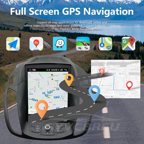 راديو السيارة ستيريو لفورد إسكيب C-MAX 2013-2018 استبدال الراديو Android Auto Car Play GPS Navigation شاشة عمودية Tesla Style مع DSP في Dash Headunit مشغل الوسائط المتعددة راديو السيارة الصوتي in Kuwait
