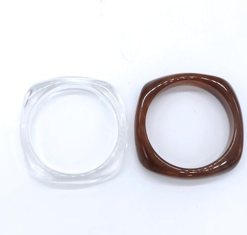 2Pcs Chunky Acrylic Bracelet,Colorful Square Acrylic Resin Geometric Bangle Bracelet,Wide Irregular Geometric Plastic Wristbands Cuff Bangle Bracelet in Saudi Arabia