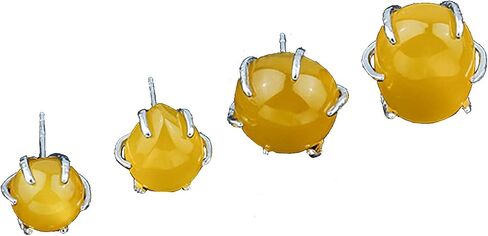 2 Pairs 925 Sterling Silver 6 Claws Earring Blank Stud Post Earwires Finding Earring Mounting fit 10-14mm Stone for DIY Jewelry Craft Making in Saudi Arabia
