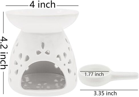 مجموعة من 3 حامل شموع من السيراميك، موقد زيتي، موقد زيت عطري للعلاج العطري، شعلات تذوب الشمع من أجل هدية ديكور غرفة النوم واليوجا والمنزل in Kuwait