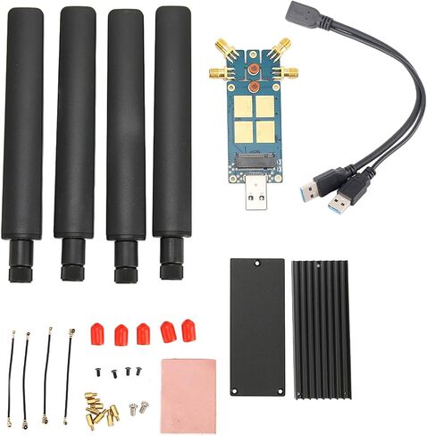 5G DONGLE Expansion Board, USB3.1 to M.2 Key B Card, 4 Antennas 5G DONGLE WiFi Card for 5G Module Laptop Internet in Saudi Arabia