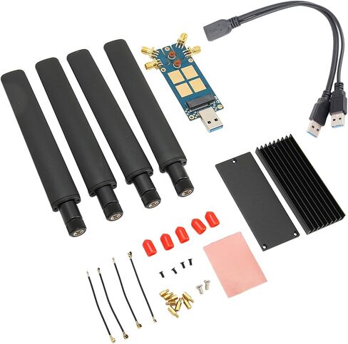5G DONGLE Expansion Board, USB3.1 to M.2 Key B Card, 4 Antennas 5G DONGLE WiFi Card for 5G Module Laptop Internet in Saudi Arabia